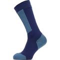 Sealskinz Runton Waterproof Cold Weather Mid Length Sock with Hydrostop Navy Blue / Red