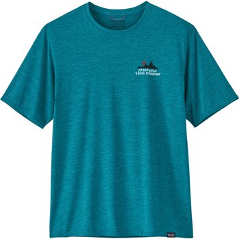 Patagonia Cap Cool Daily Graphic Shirt - Lands Mens, Like the Wind: Belay Blue X-Dye, S