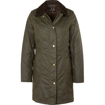 Barbour Belsay Wax Jacket Womens, Olive / Classic, M (UK 12)