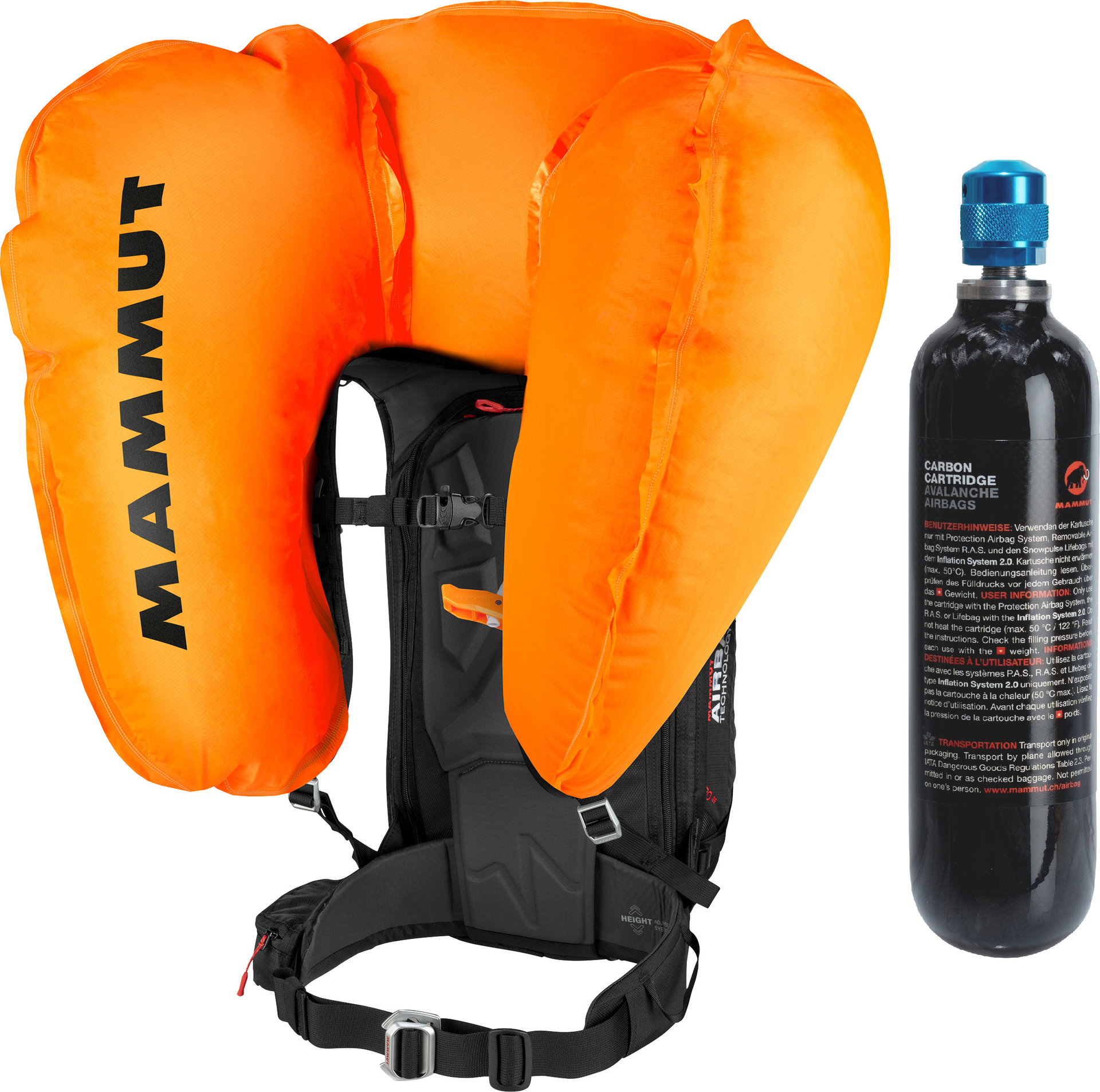 Mammut Pro Protection Airbag 3 0 Carbon Cartridge Mammut Snowpulse Backpacks Heavylightstore