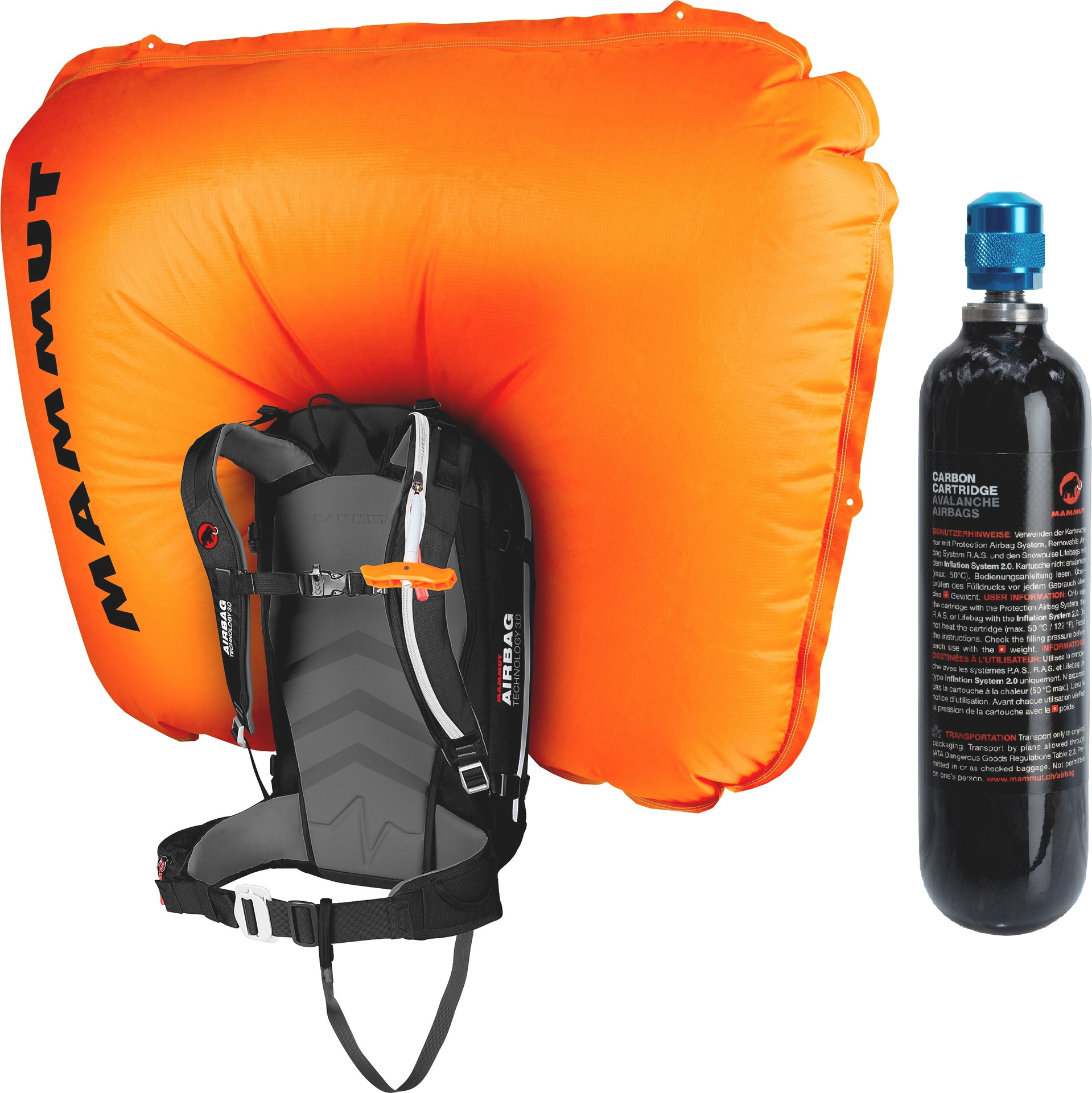 Mammut Ride Removable Airbag 3 0 Carbon Cartridge Mammut Snowpulse Backpacks Heavylightstore