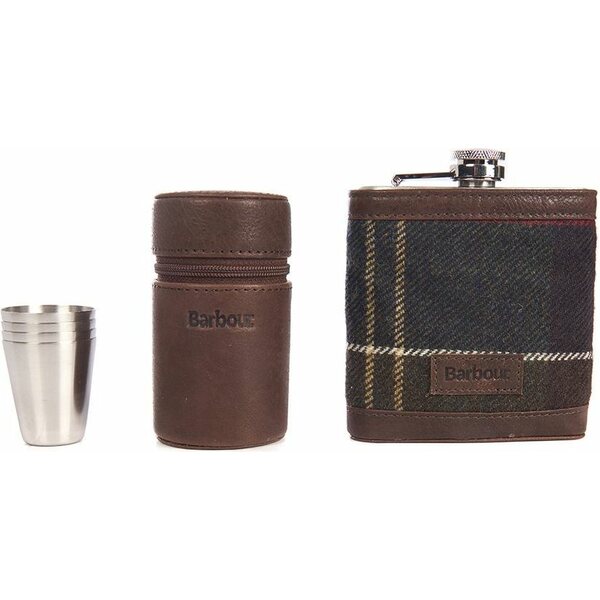 barbour hip flask and cups