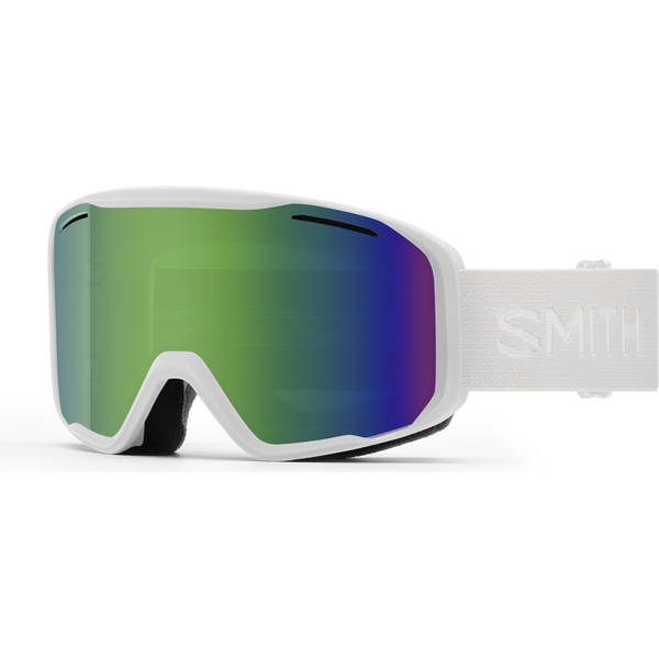 Smith Blazer, White w/ Green Sol-X Mirror